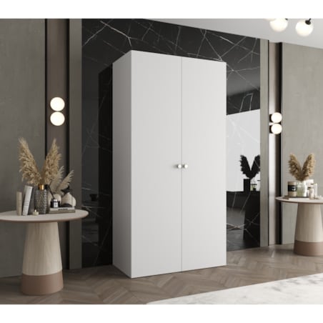 Szafa uchylna otwierana PARMA 1 100 wys. 202 cm Biały + u. Srebrny