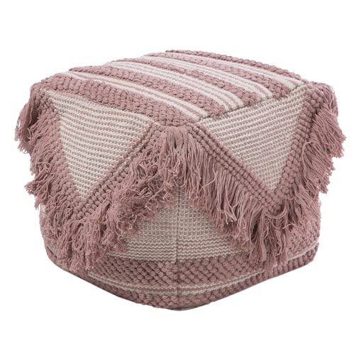 Puf 44 x 40 x 40 cm różowy KOCHI