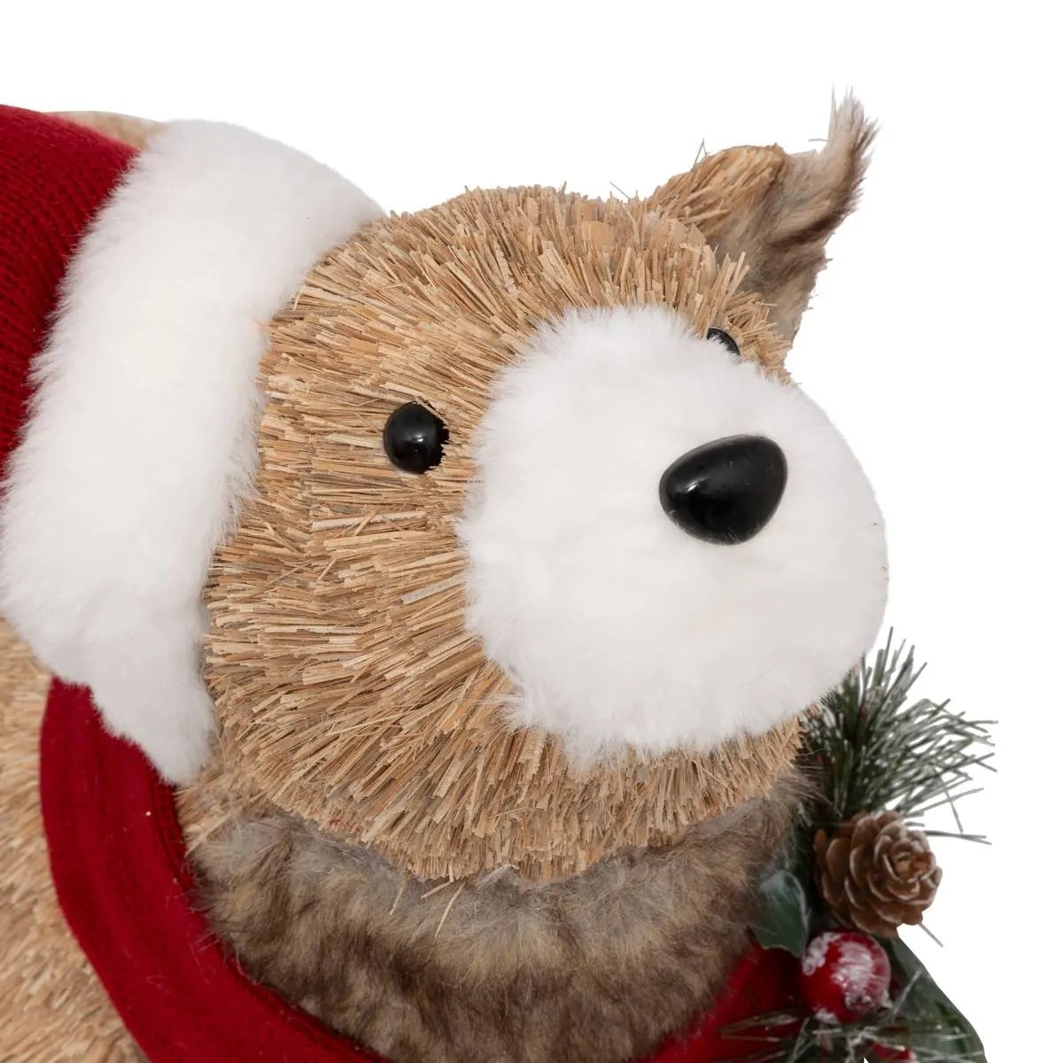 Duża figurka Miś w świątecznej czapce, 54 cm