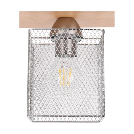 Drewniana Lampa Sufitowa BRITOP Lighting Norman 1xE27 Max.25W Naturalna Brzoza FSC z Akcentem Chromu, Polski Producent 1 szt.