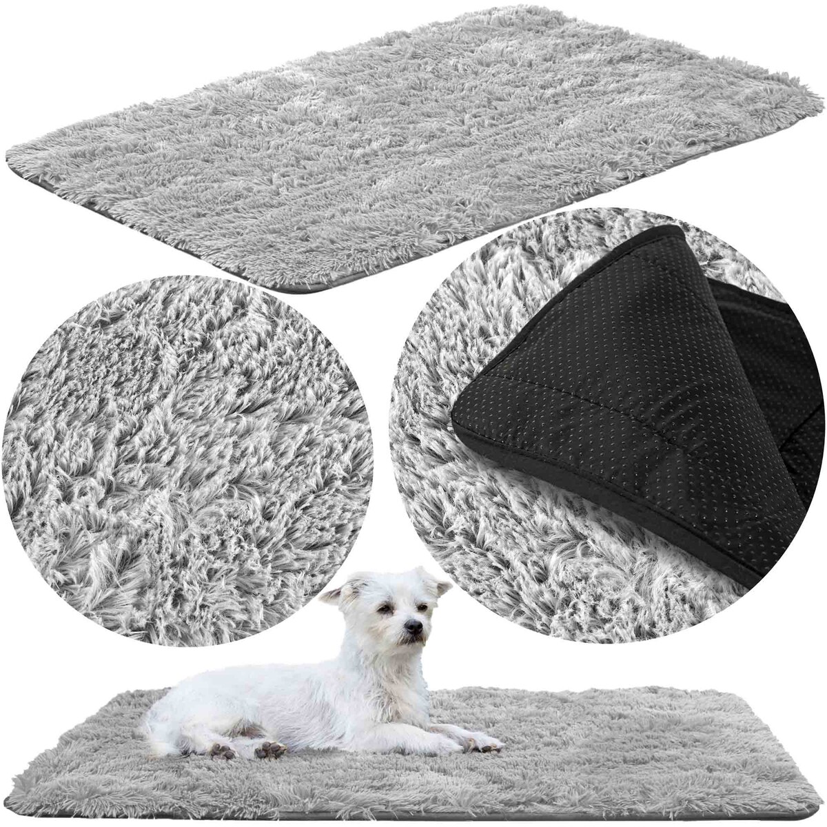 Legowisko Mata Dla Psa M Futrzane Pluszowe Antyalergiczne Materac 60X80 Cm