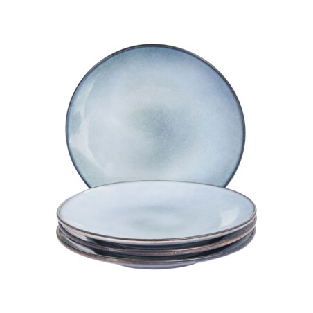 Zestaw 4 dużych talerzy JUNIPER Kamionka Błękitny