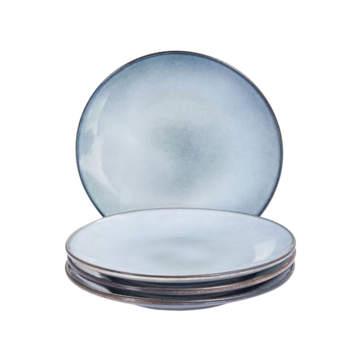 Zestaw 4 dużych talerzy JUNIPER Kamionka Błękitny