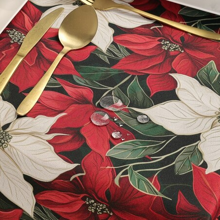 Obrus Duże Gwiazdy Betlejemskie - 120x120 cm - wielokolorowy