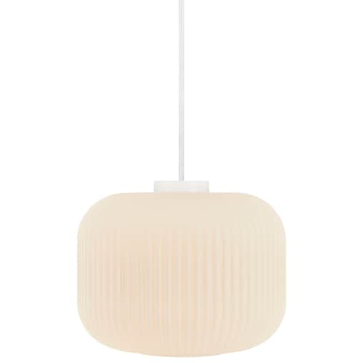 Żyrandol plisowany Milford 46583001 Nordlux do salonu szklany biały