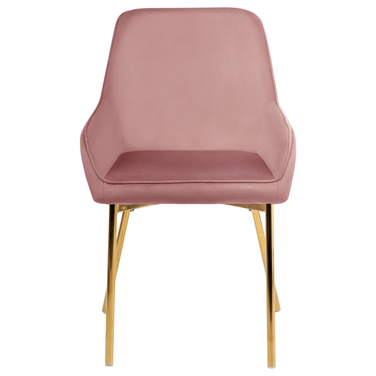 Zestaw 2 krzeseł do jadalni LOVERNA Welur Różowy