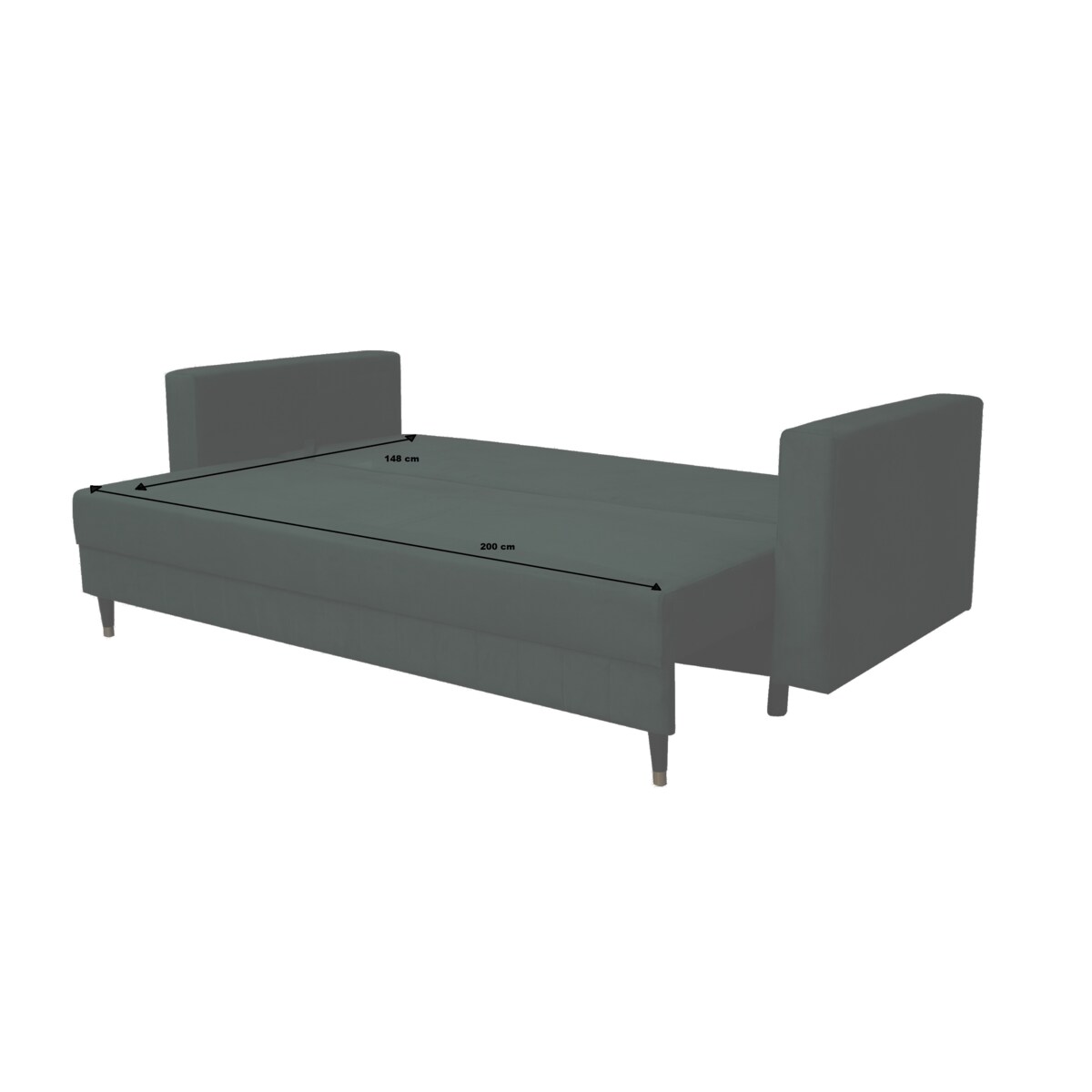 Sofa z funkcją spania ELA - granatowa