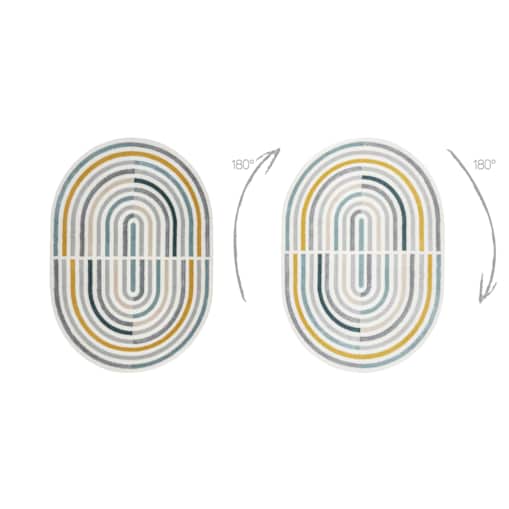 Dywan FUSION 5711 biały / ciemny zielony 200x290 cm