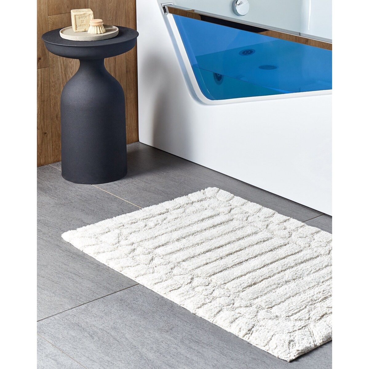 Dywanik łazienkowy bawełniany 60 x 90 cm beżowy TEKKE