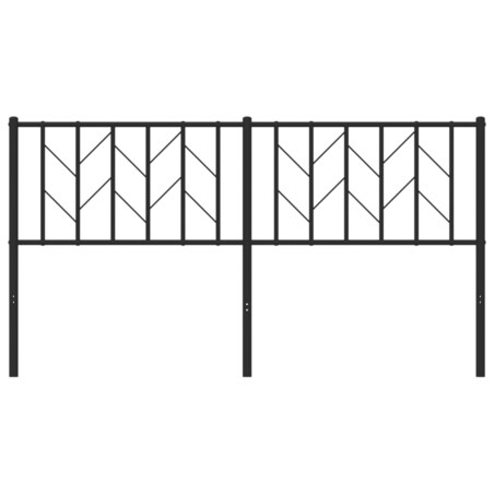 vidaXL Metalowe wezgłowie, czarne, 160 cm