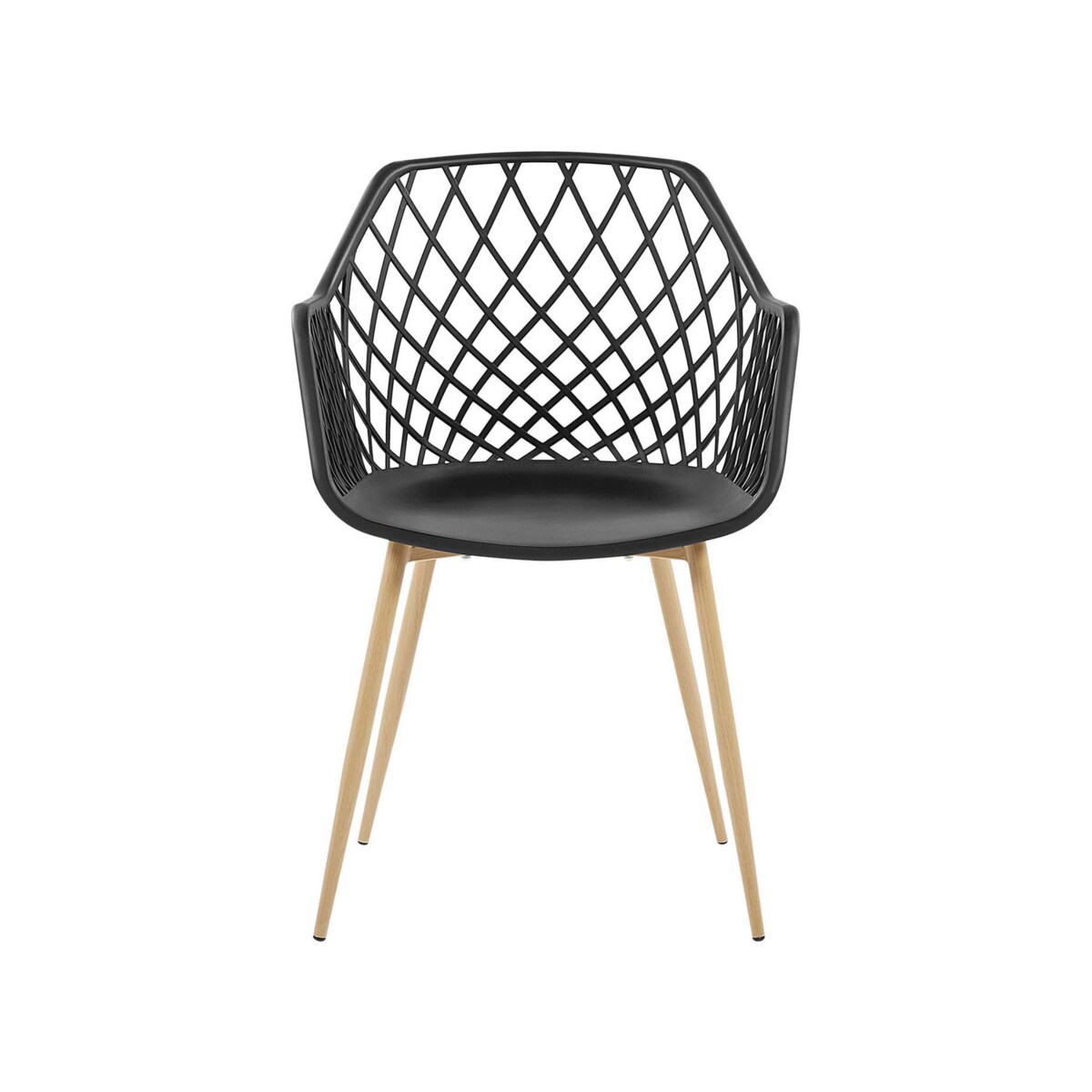 Zestaw 2 krzeseł do jadalni czarny NASHUA