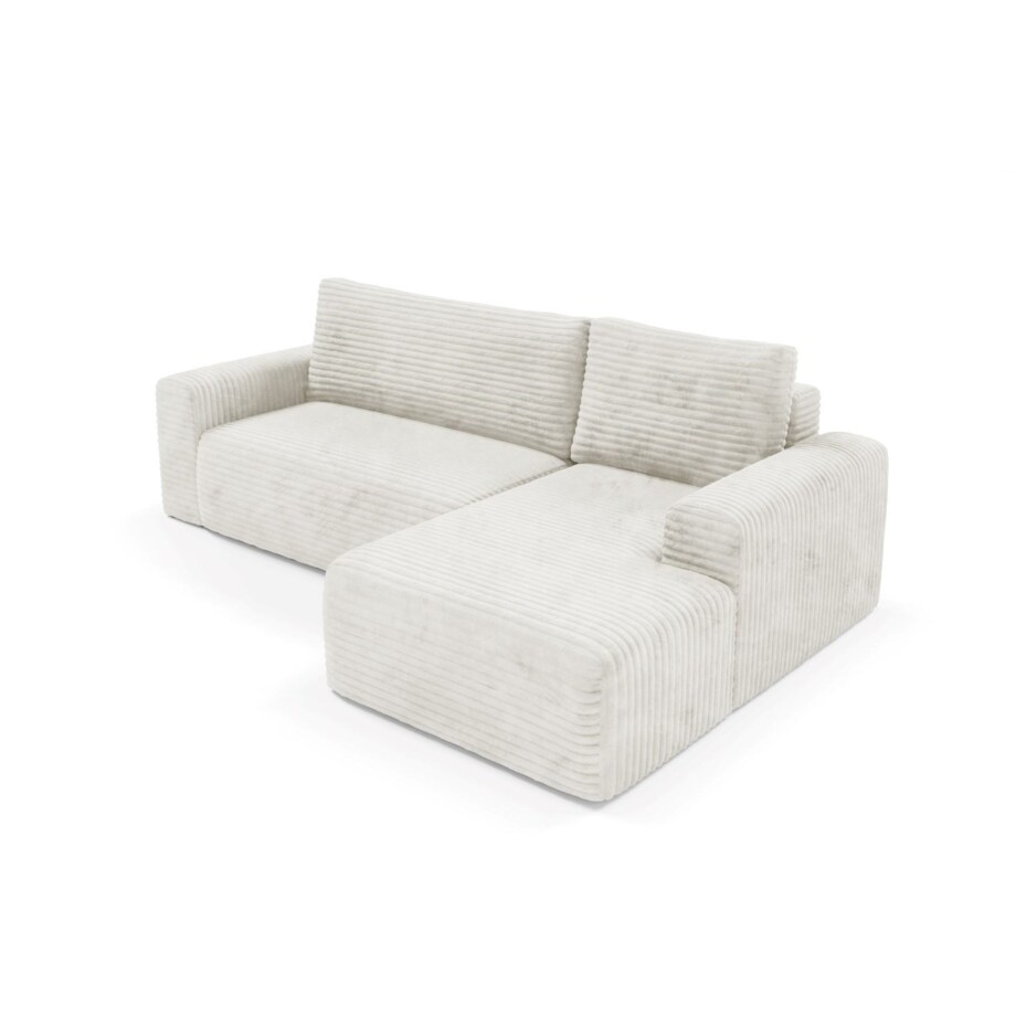 Narożnik SONTII z funkcją spania gruby sztruks Kolor: TILIA 1