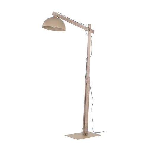 Lampa podłogowa TK Lighting OSLO SABIA 16130 beżowa E27 ruchoma głowica metal/drewno 180 cm
