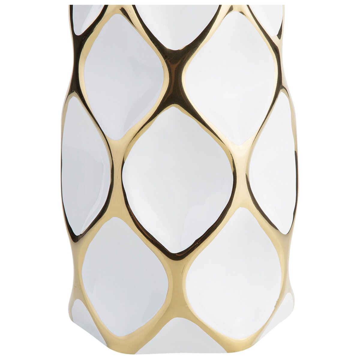 Wazon na kwiaty ceramiczny biały AVILA