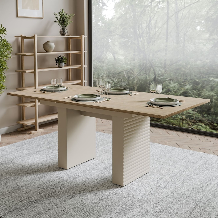 Stół rozkładany FLORENCE 140-180cm, dąb olejowany / kaszmir