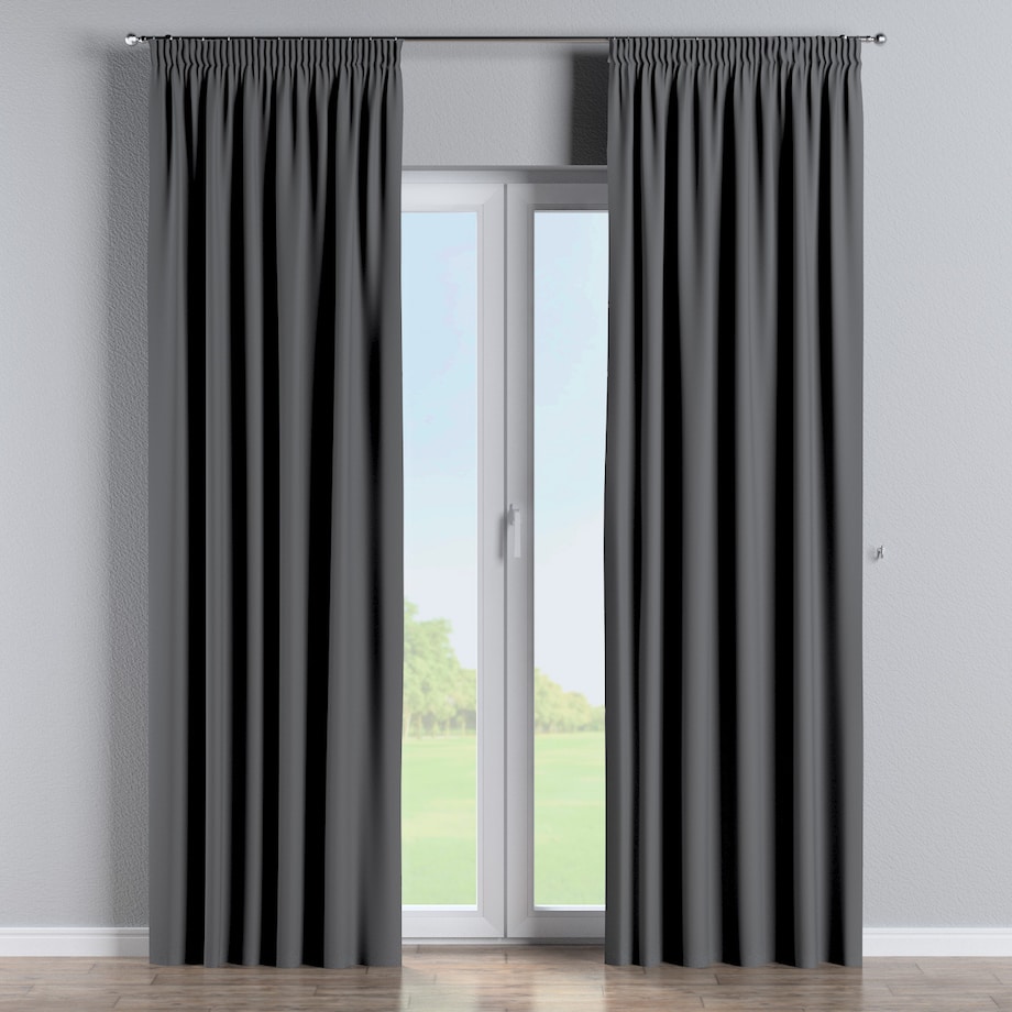 Zasłona na taśmie marszczącej 1 szt. 130x245 grafitowy