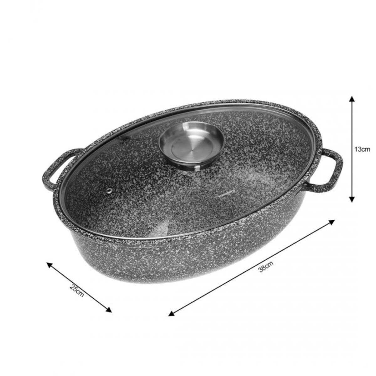 Brytfanna Ceramiczna 38Cm Z Pokrywą Klausberg Kb-7366