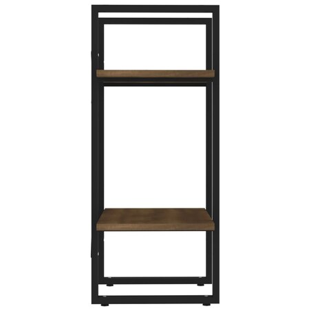 vidaXL Regał na książki z 2 półkami, brązowy dąb, 40x30x70 cm