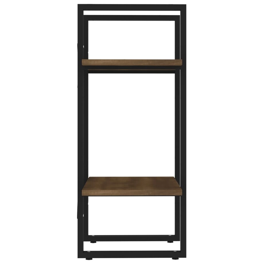 vidaXL Regał na książki z 2 półkami, brązowy dąb, 40x30x70 cm