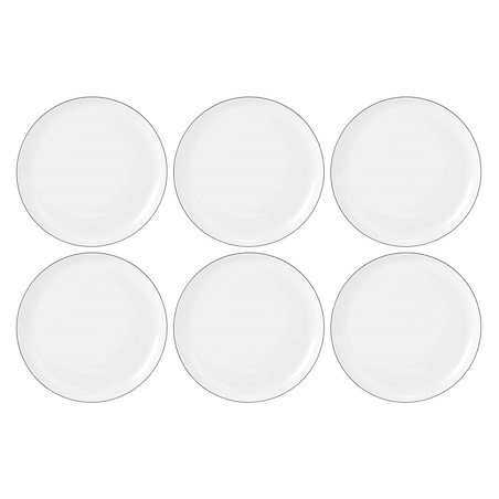 SELTMANN LIDO BLACK LINE Zestaw 6 talerzy obiadowych 20 cm