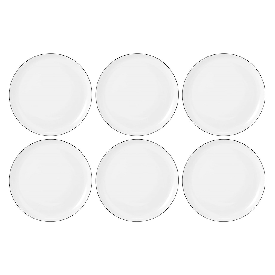 SELTMANN LIDO BLACK LINE Zestaw 6 talerzy obiadowych 20 cm