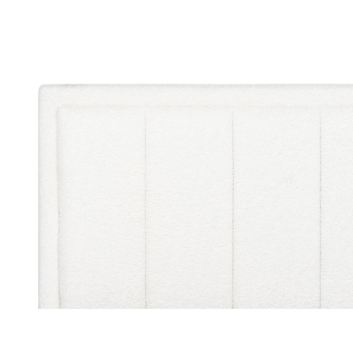 Łóżko z pojemnikiem MONTLAUR 180 x 200 cm Boucle Biały