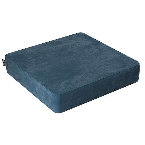 Puf Square, pruski błękit, 50x50x10cm, Posh Velvet