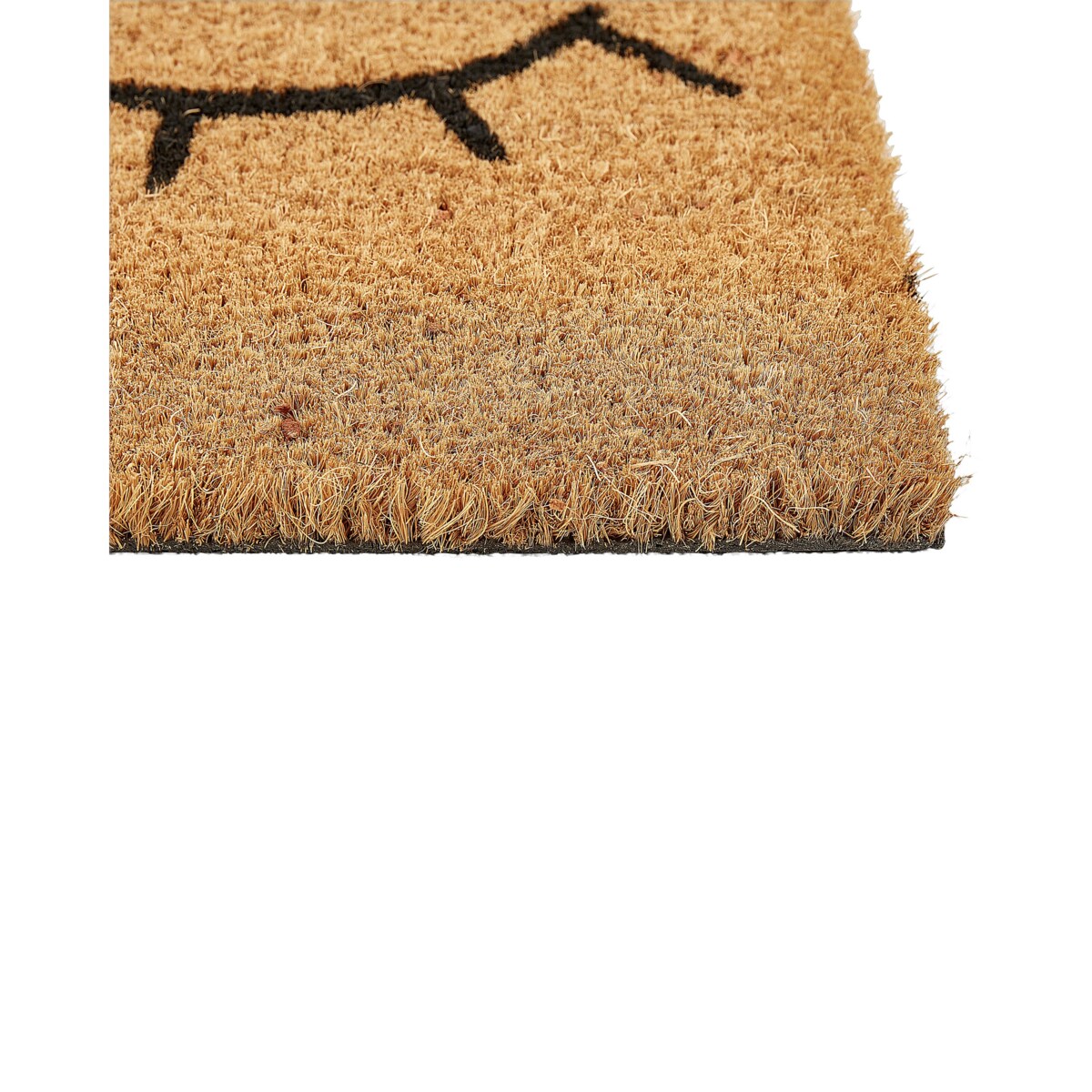 Wycieraczka kokosowa motyw oczu 40 x 60 cm naturalna TAPULAO