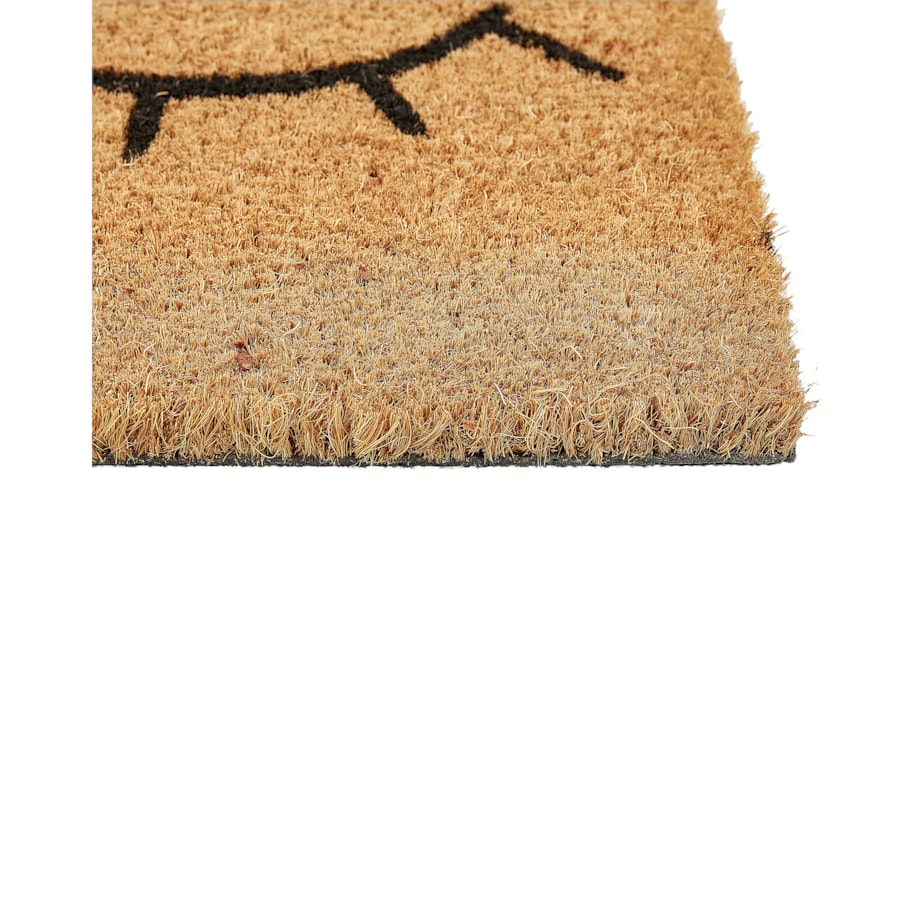 Wycieraczka kokosowa motyw oczu 40 x 60 cm naturalna TAPULAO