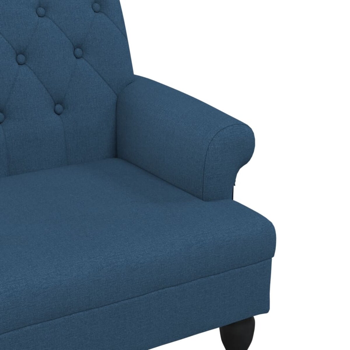 vidaXL Ławka z oparciem, niebieska, 120x62x75,5 cm, tkanina