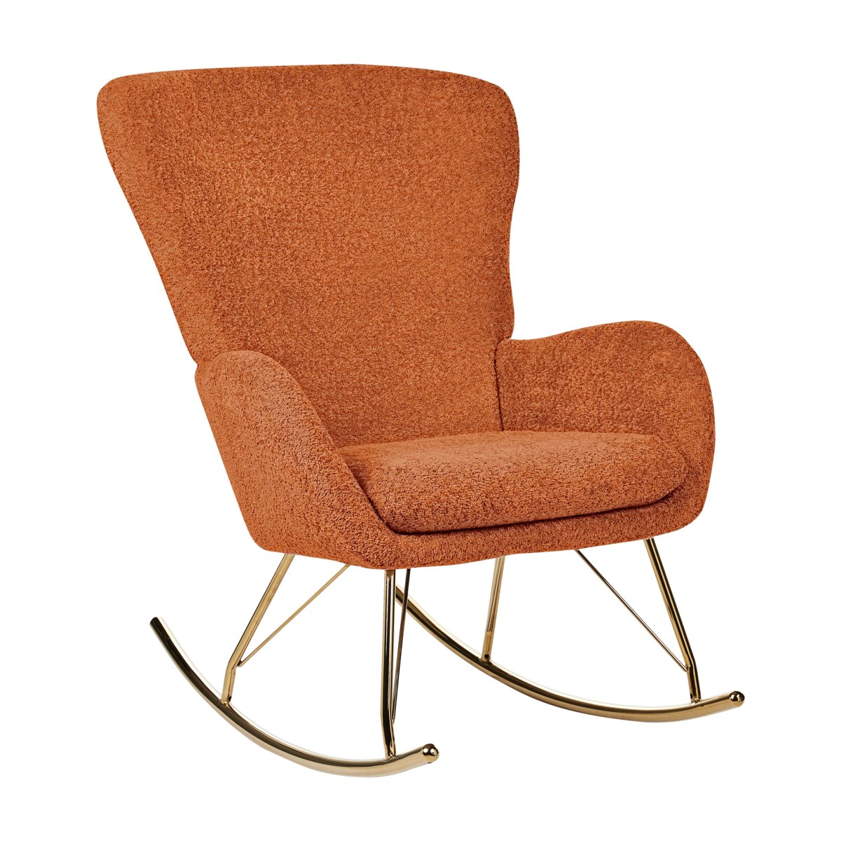 Fotel bujany boucle pomarańczowy OULU