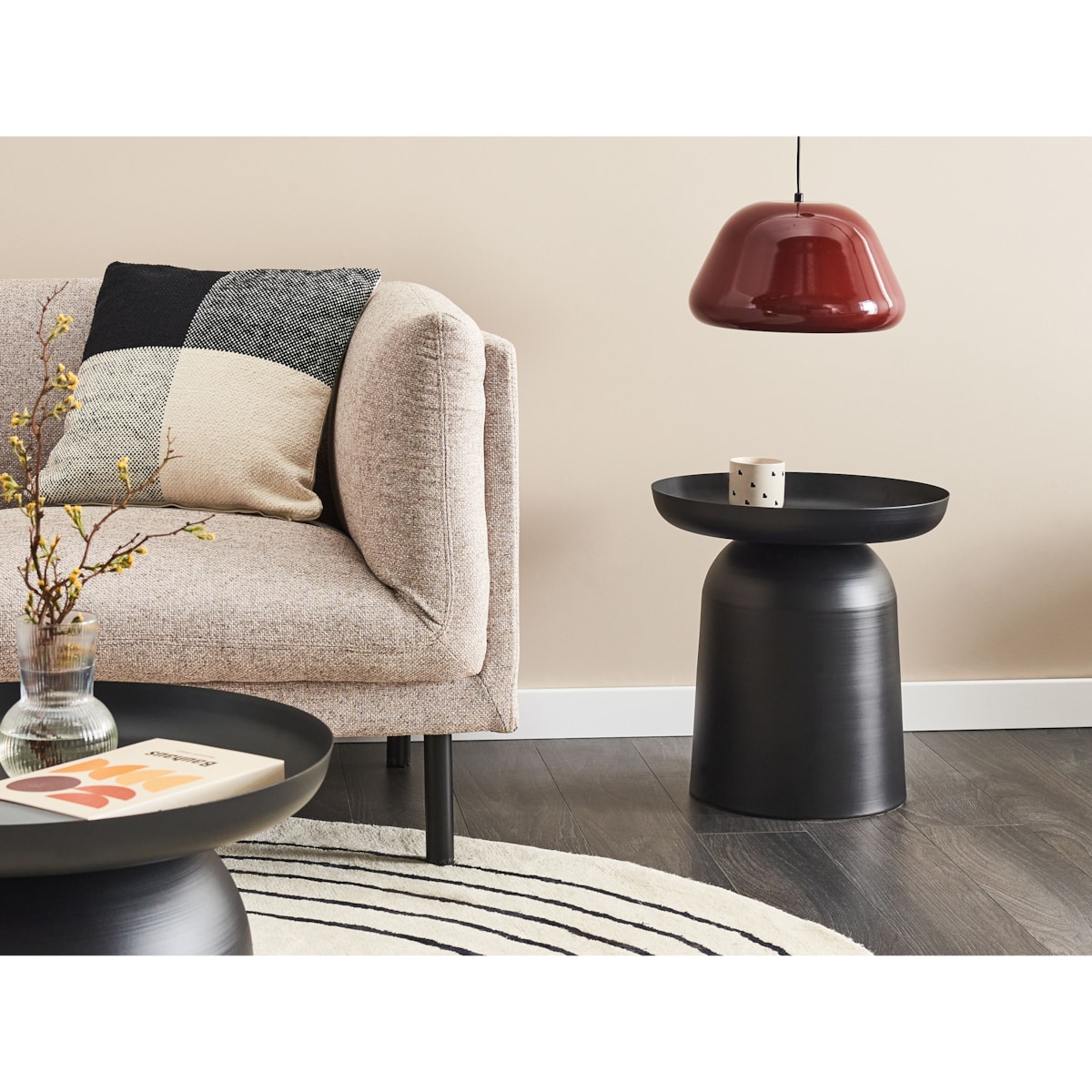 Stolik pomocniczy TORRENS Metal Czarny