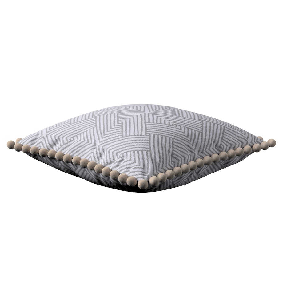 Poszewka Wera na poduszkę 45x45 szare wzory geometryczne