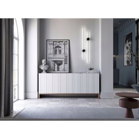 Komoda RTV Glamour Szafka RTV Glamour Biały Mat 168 cm