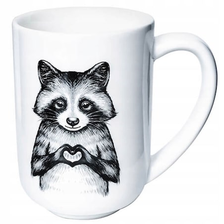 Porcelanowy kubek z uchwytem SZOP I LENIWIEC do kawy herbaty czekolady 400ml - prezent upominek dla kobiety faceta babci dziadka mamy taty dziewczyny chłopaka