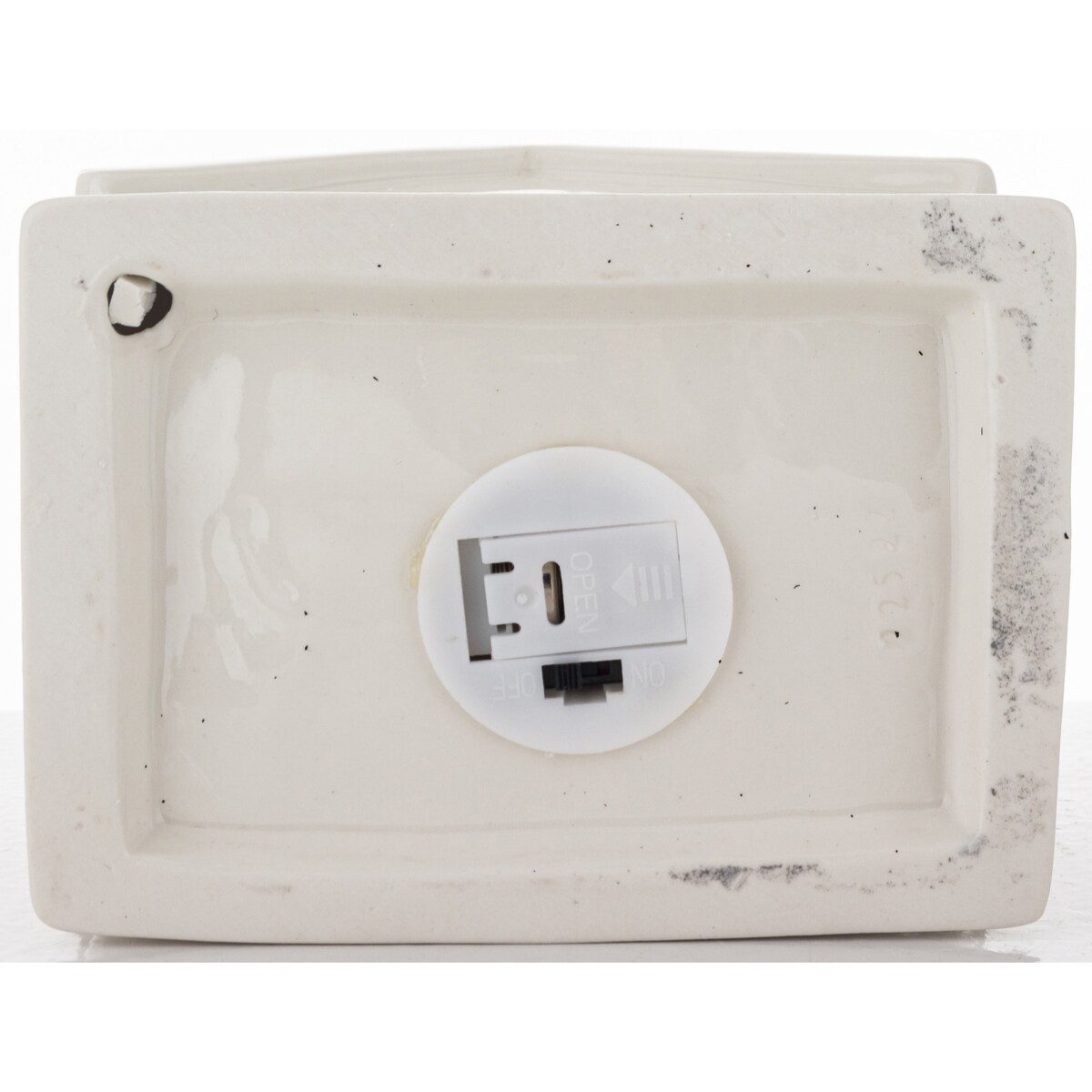 Ceramiczny biały domek LED 13x11,5 cm ADANI - III