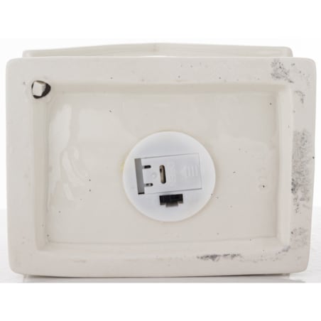 Ceramiczny biały domek LED 13x11,5 cm ADANI - III