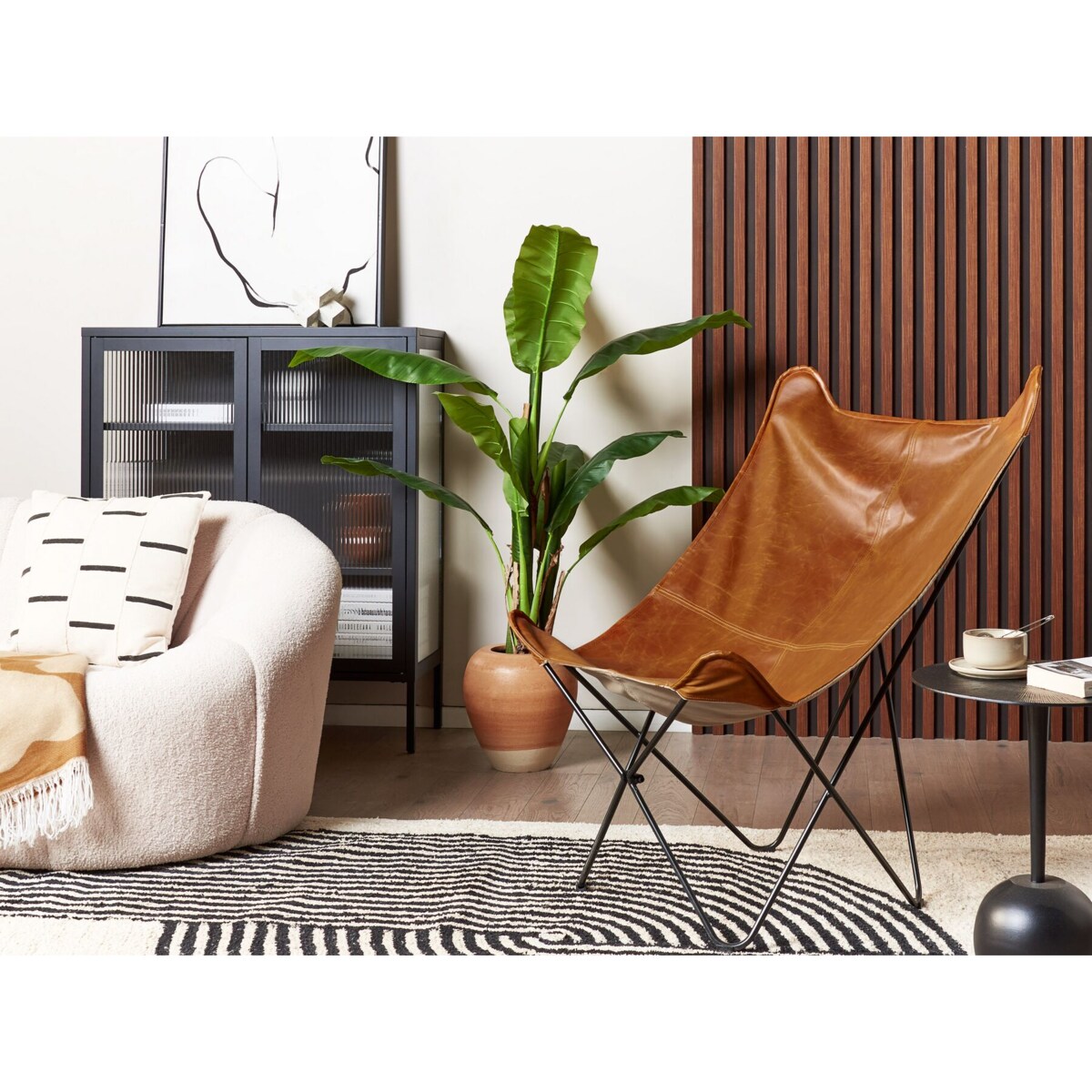 Fotel ekoskóra brązowy NYBRO