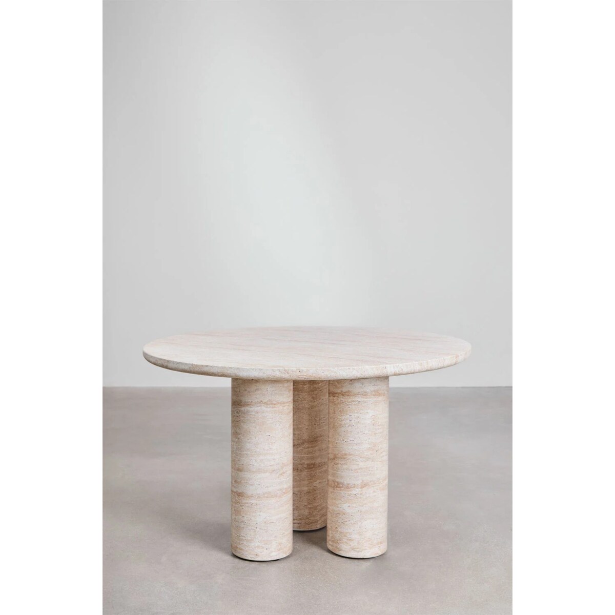 Okrągły stół jadalniany z cementu Ø120 cm Lourdes