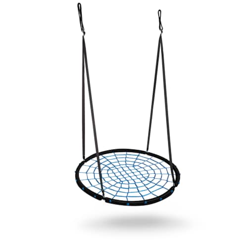 Huśtawka ogrodowa Neo-Sport bocianie gniazdo fotel wiszący 120 cm czarno-niebieska