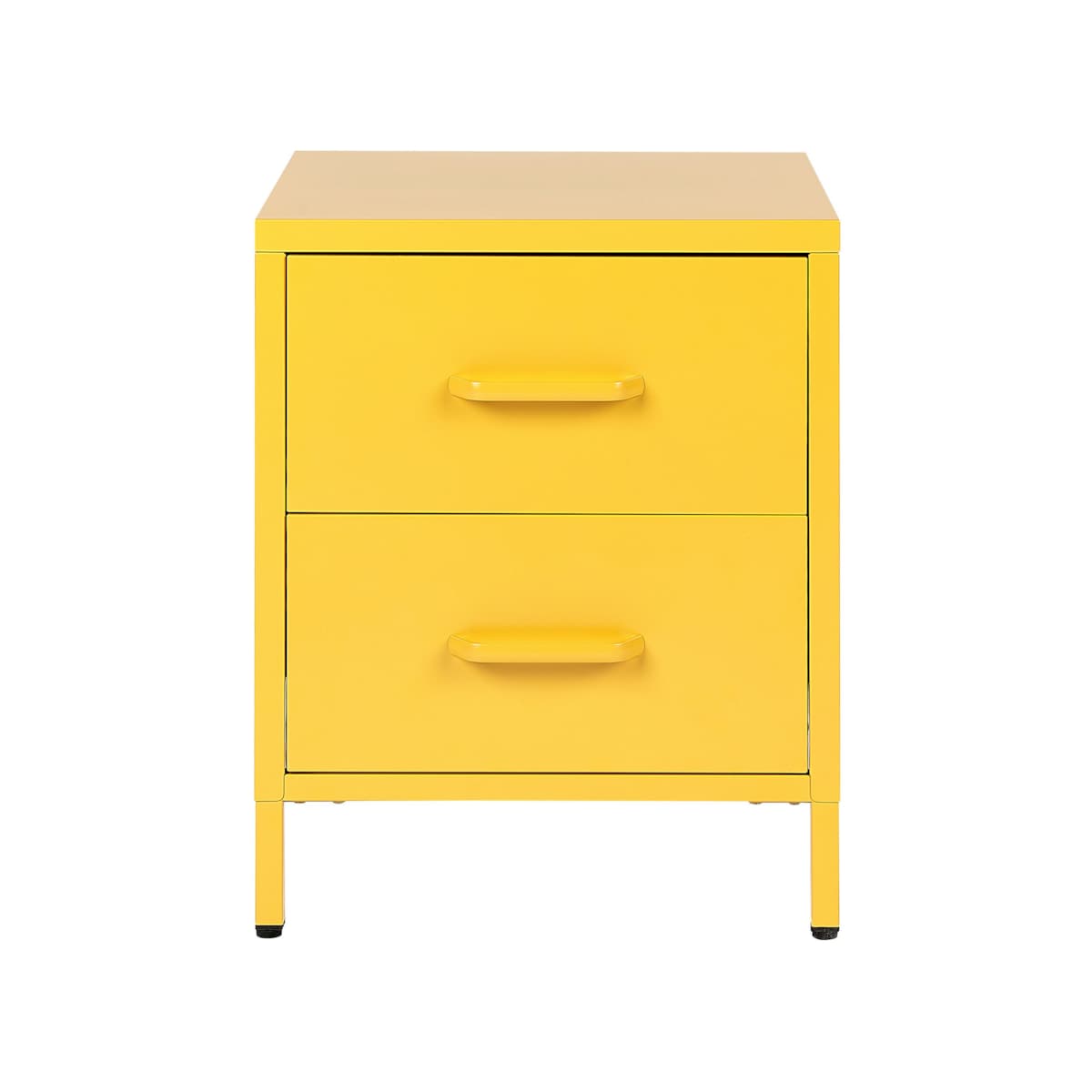 Szafka nocna metalowa żółta MALAVI