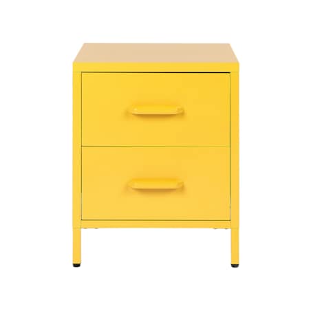 Szafka nocna metalowa żółta MALAVI
