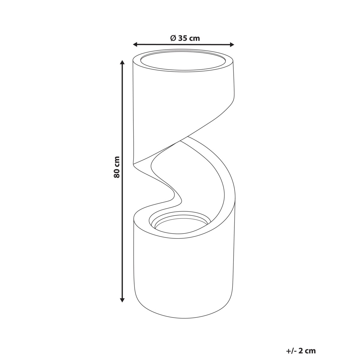 Fontanna ogrodowa z LED beżowa WINX