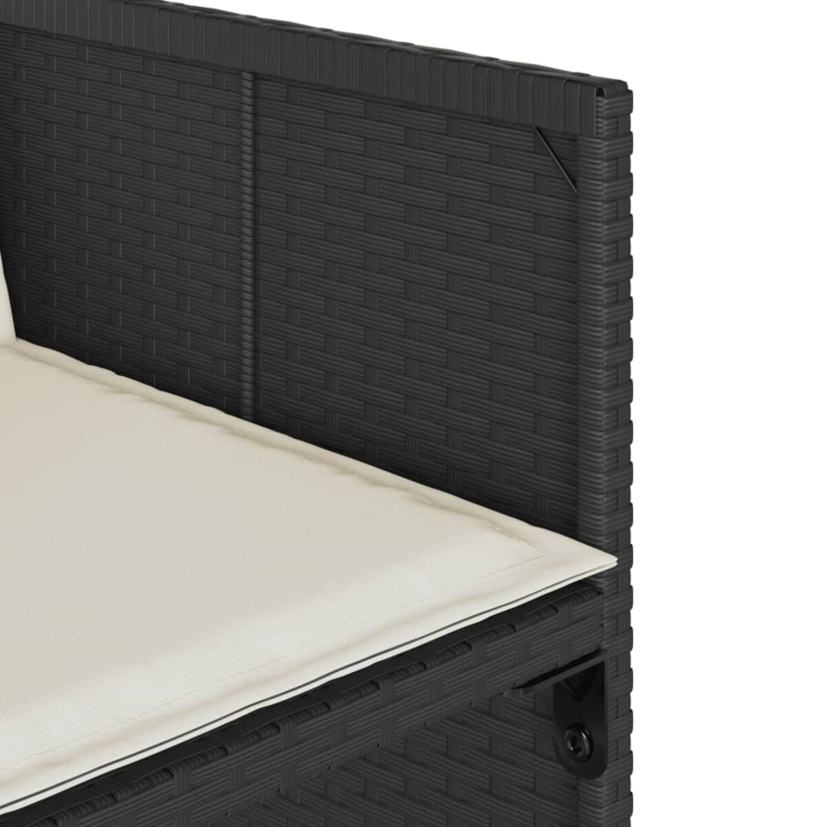 vidaXL 15-cz. zestaw mebli ogrodowych z poduszkami, rattan PE, czarny