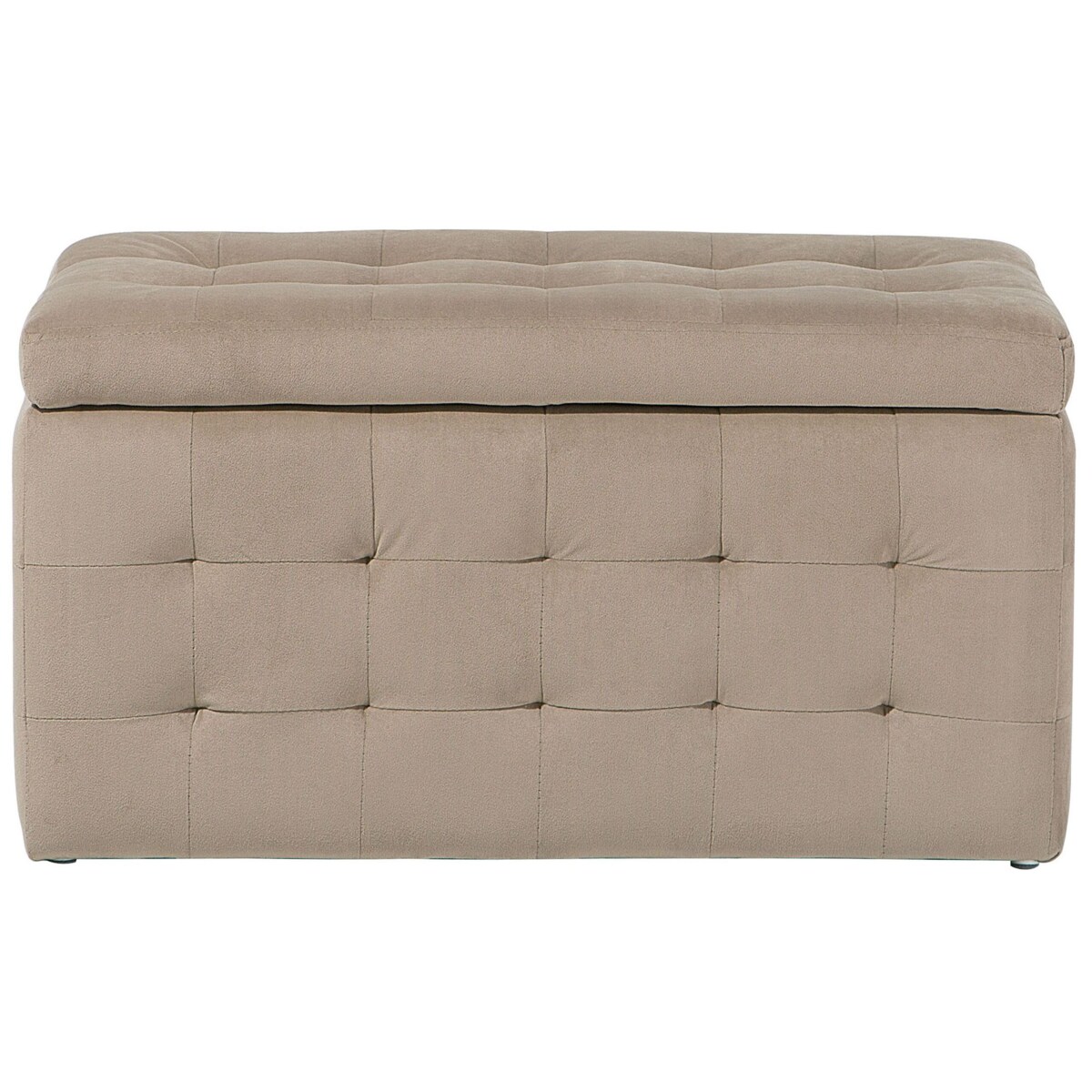 Puf ze schowkiem welurowy brązowy MICHIGAN