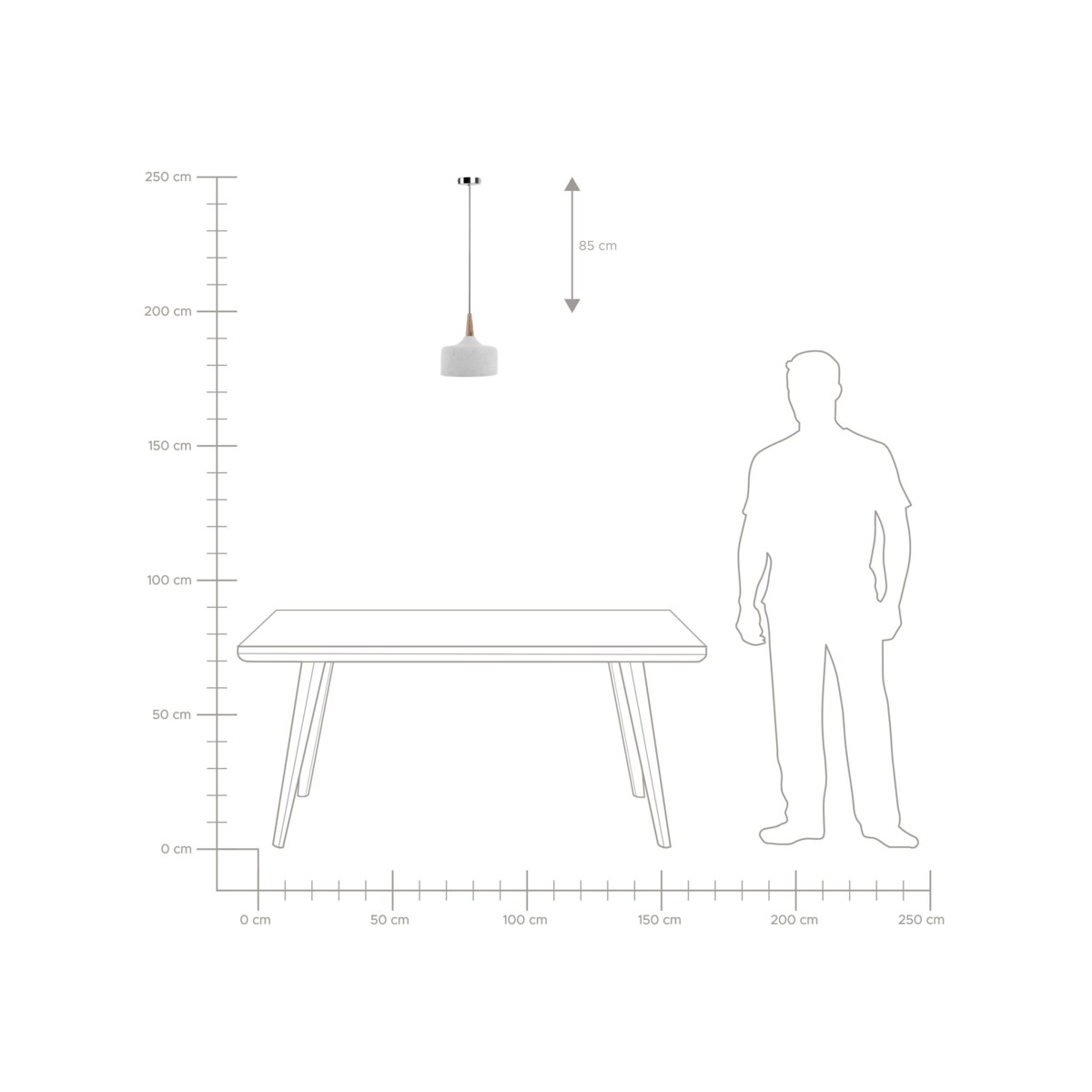 Lampa wisząca gipsowa biała BURANO