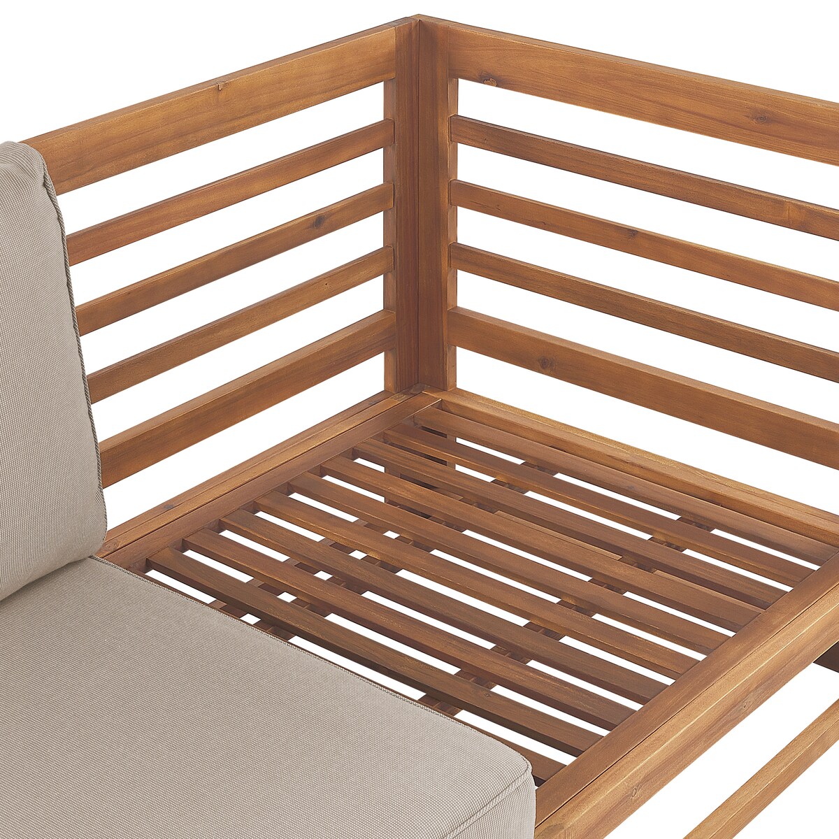 Sofa ogrodowa dla 3 osób TRANI Modułowy Certyfikowane drewno akacjowe Jasnobrązowy