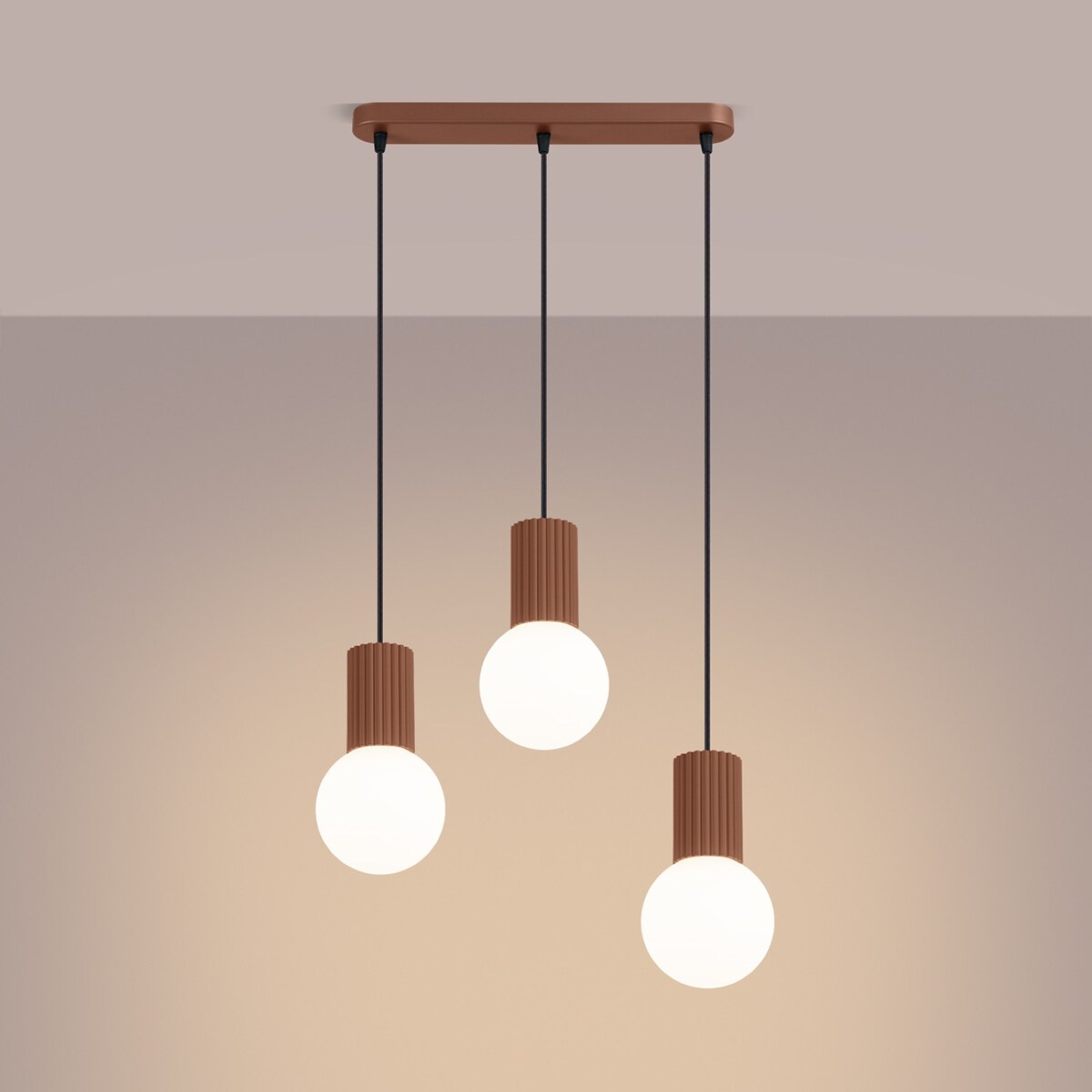 Lampa wisząca HALO 3L mocca