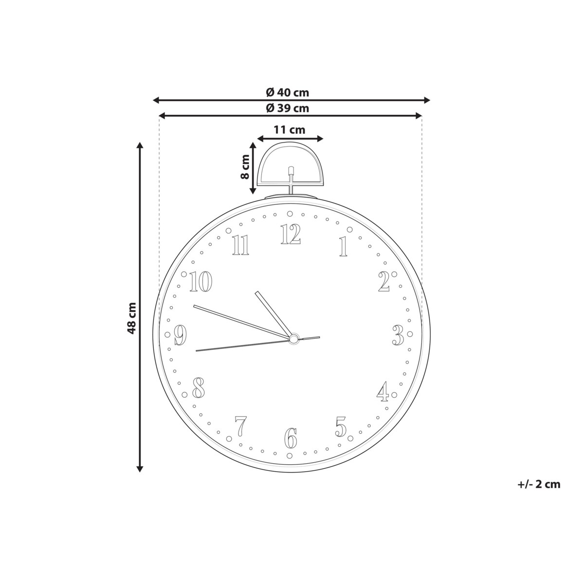 Zegar ścienny ø 40 cm jasne drewno OPFIKON