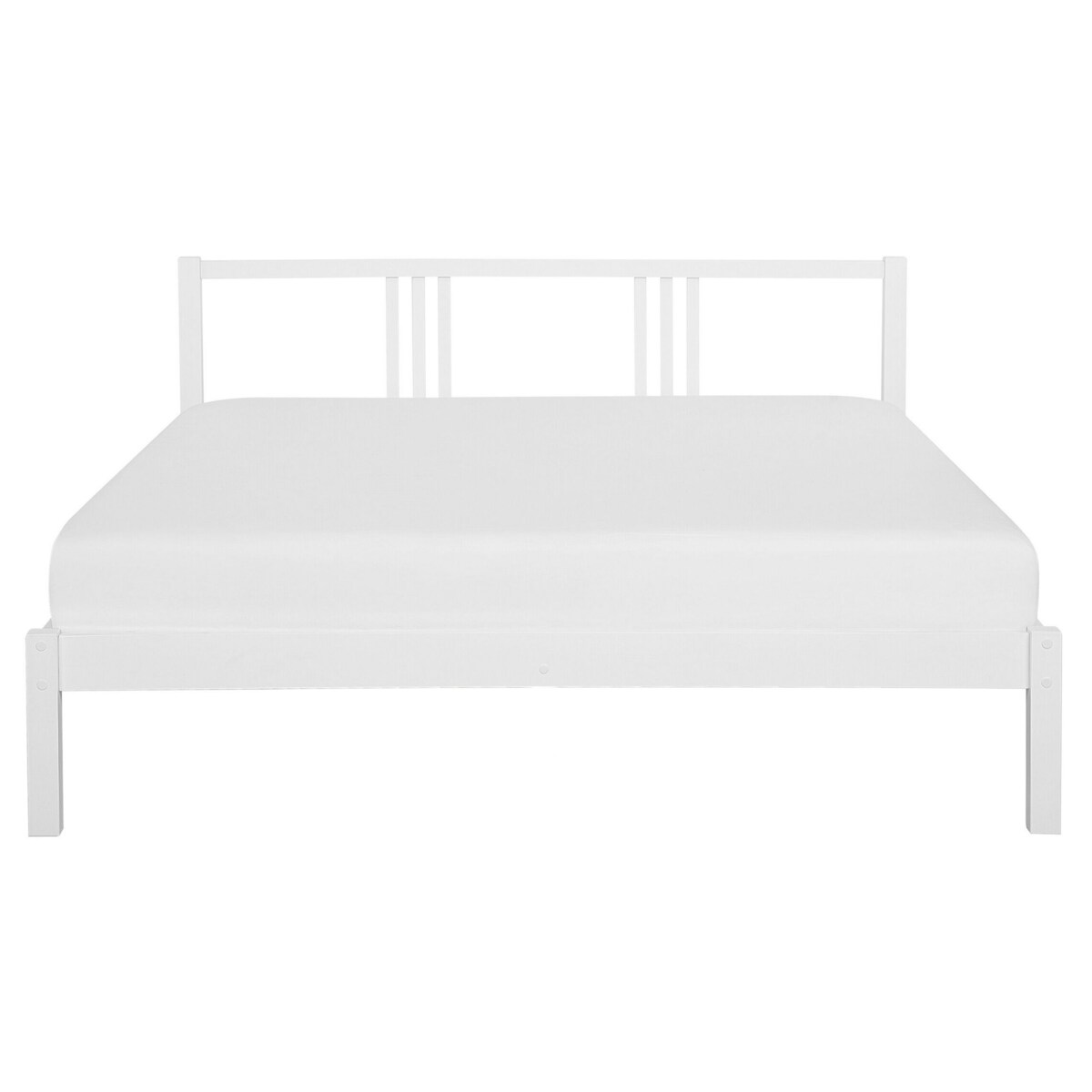 Łóżko drewniane 160 x 200 cm białe VANNES